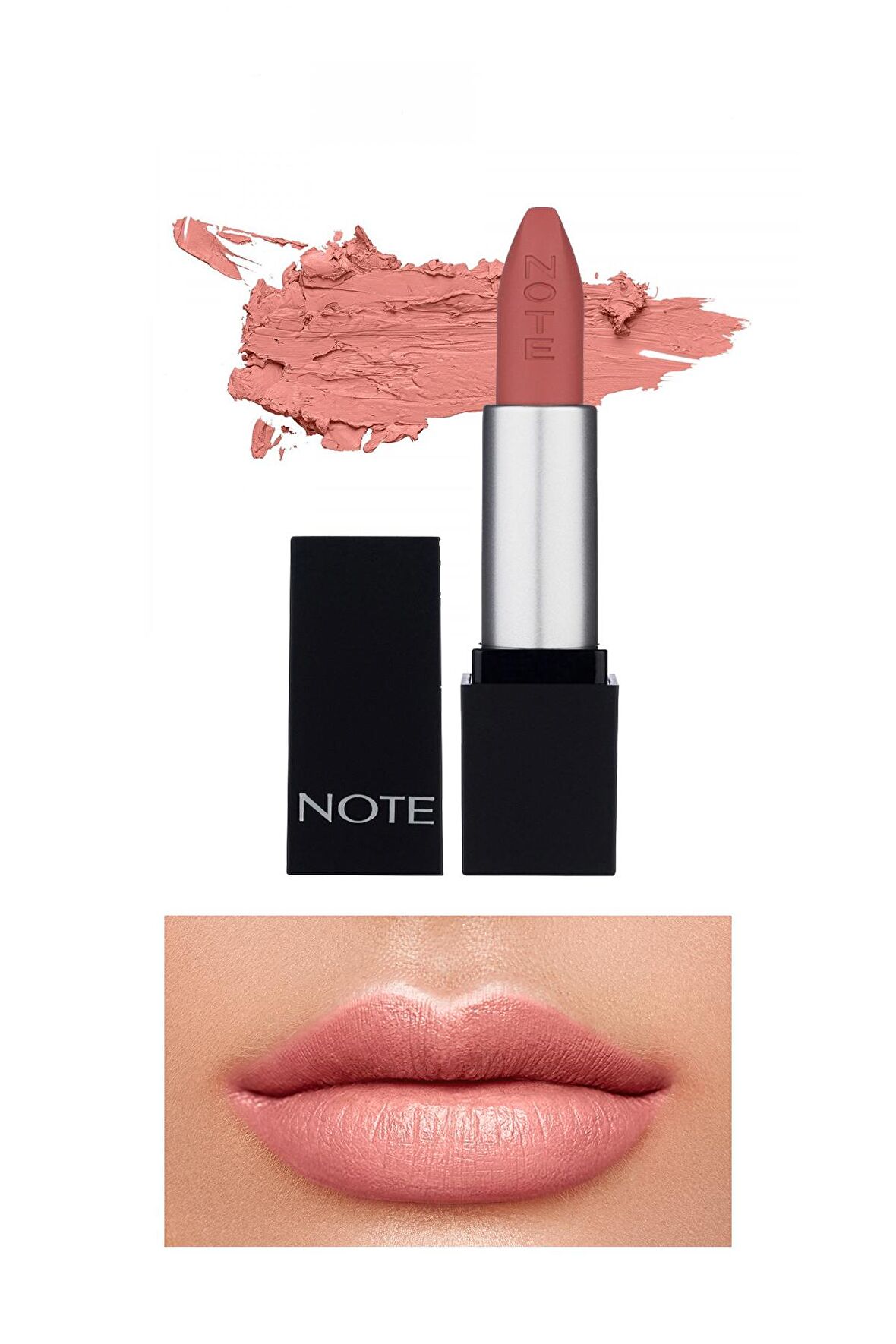 Note Mattever Lipstick Yarı Mat Saten Bitişli Ruj 06 Sunset Party - Pembe