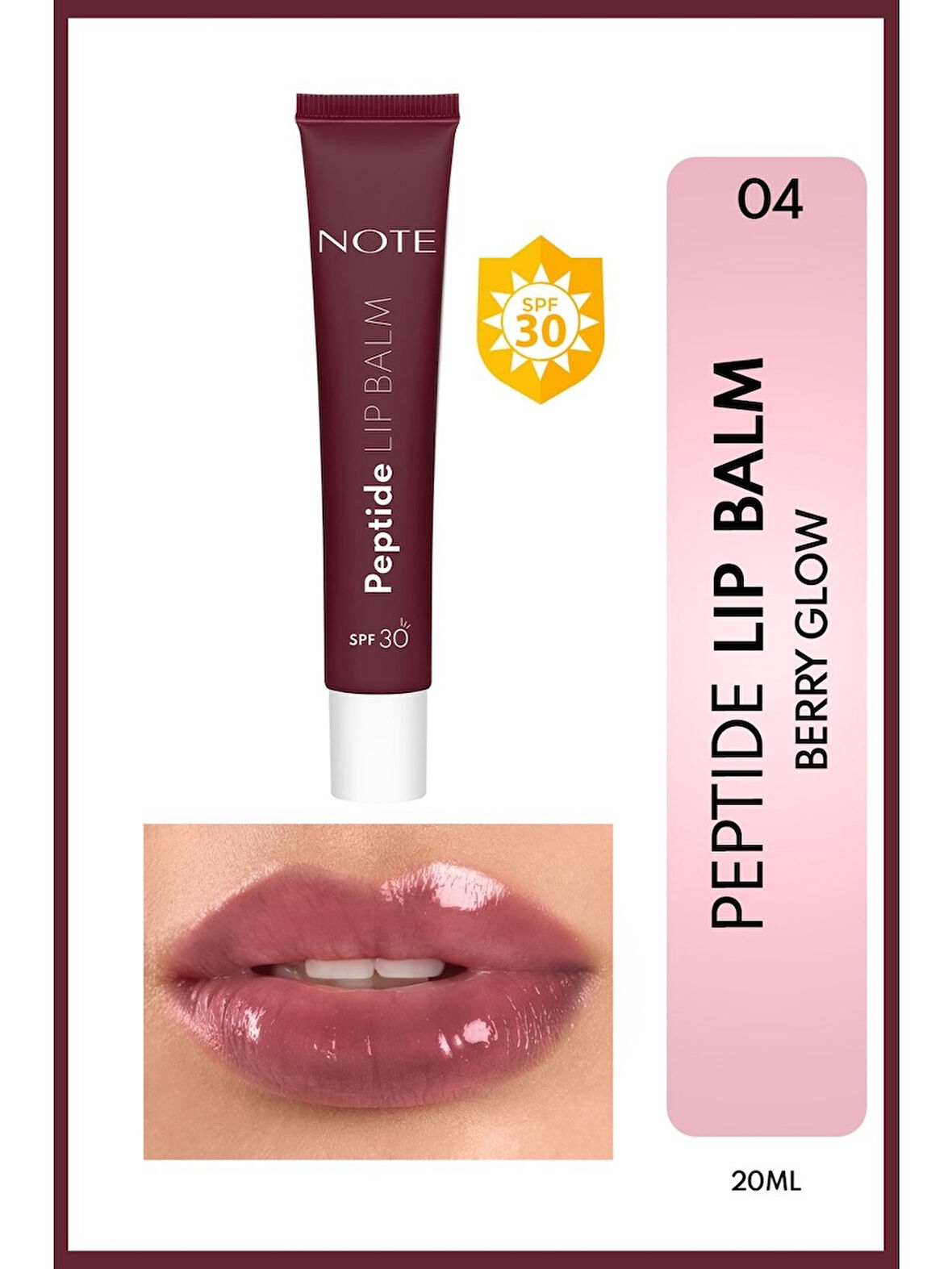 Note Peptide Lıp Balm 04 Berry Glow