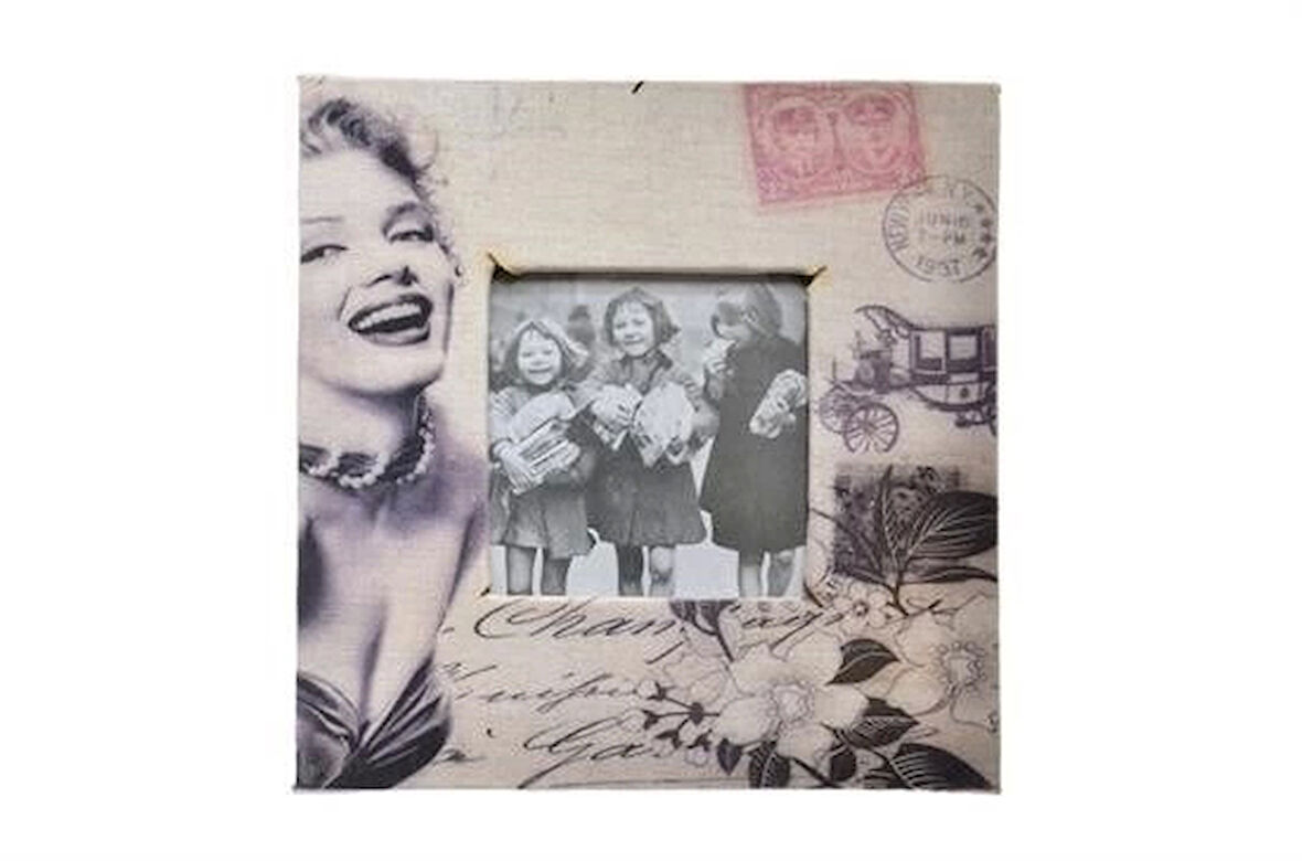 İpek Yıldızı® Decotown Marilyn Monroe Tasarım Ahşap Resim Fotoğraf Çerçevesi