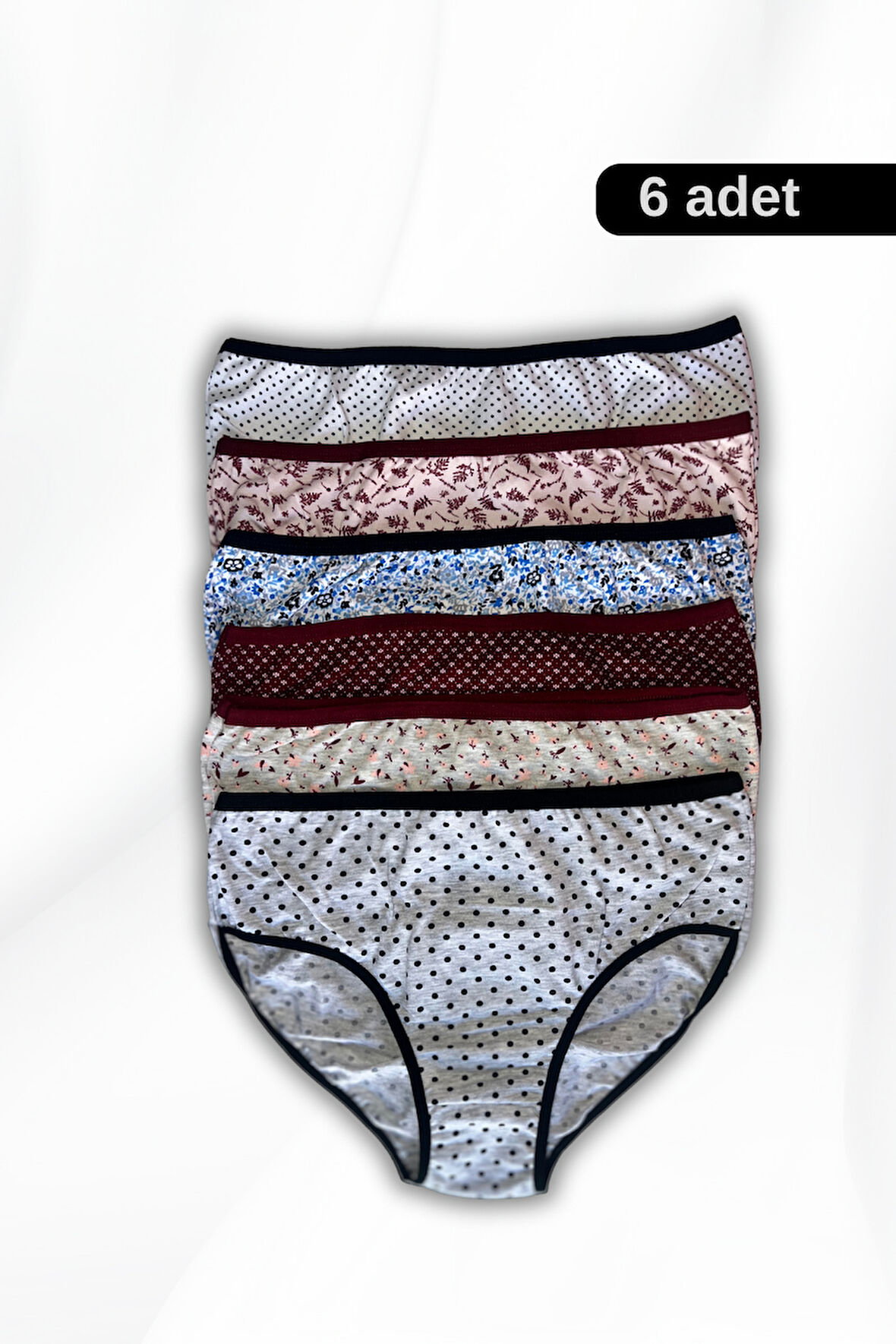 Kadın Likralı Desenli Bato Külot – Rahat ve Esnek Günlük İç Giyim