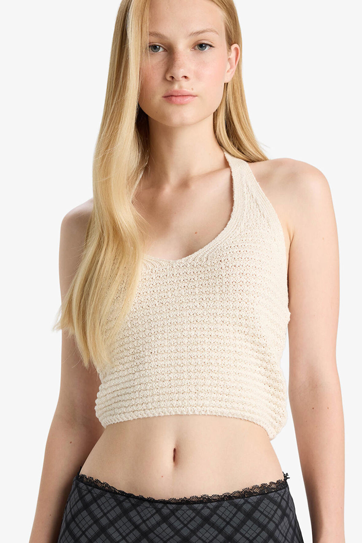 Slim Fit Dar Kesim Halter Yaka Atlet