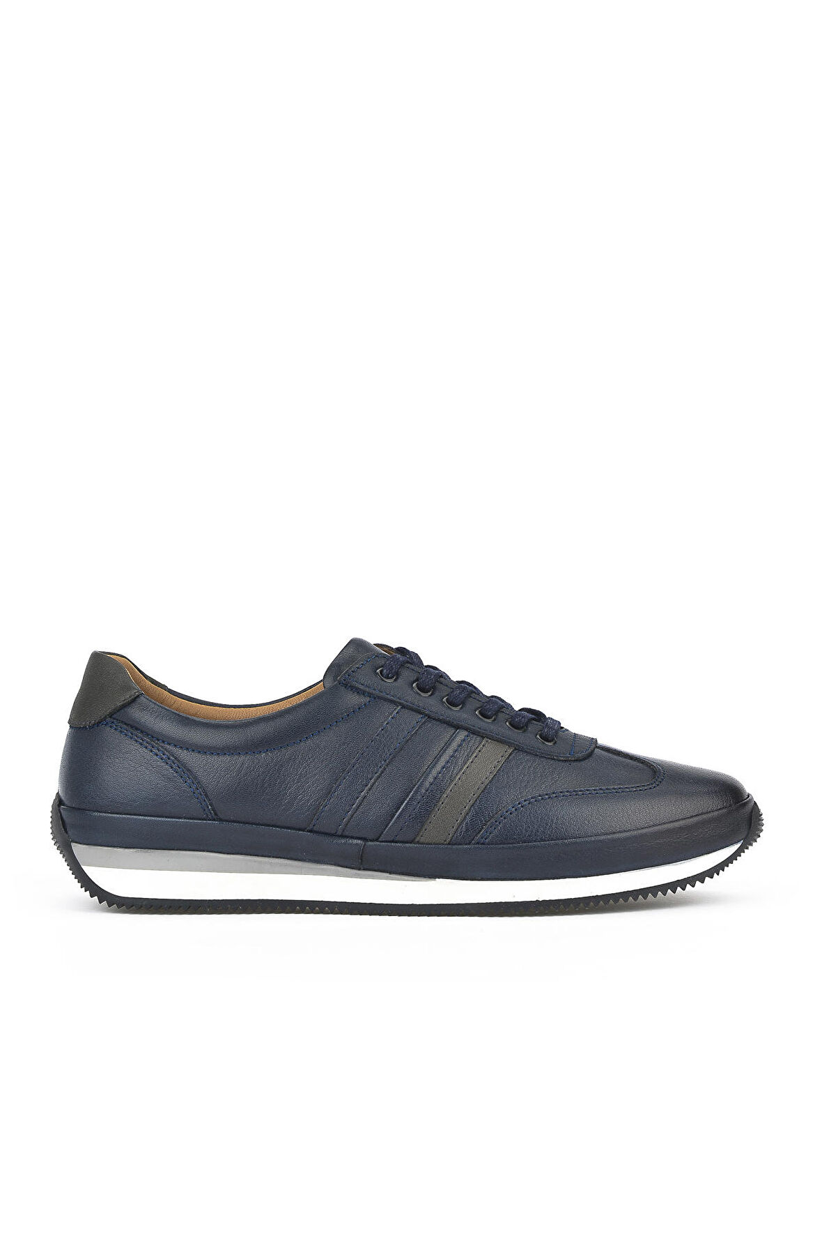 Ziya, Erkek Hakiki Deri Sneaker 1311002 060 Lacivert