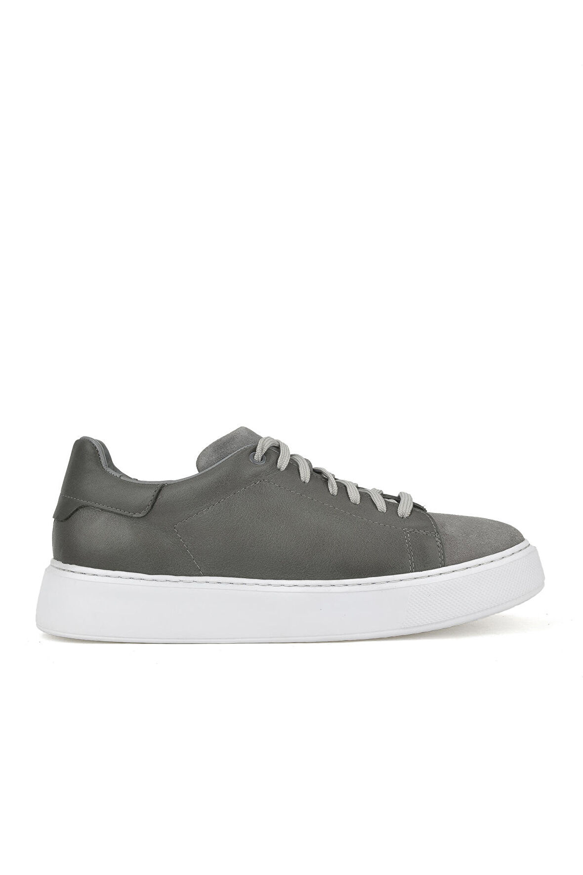 Ziya, Erkek Hakiki Deri Sneaker 1331026ZF7E Gri