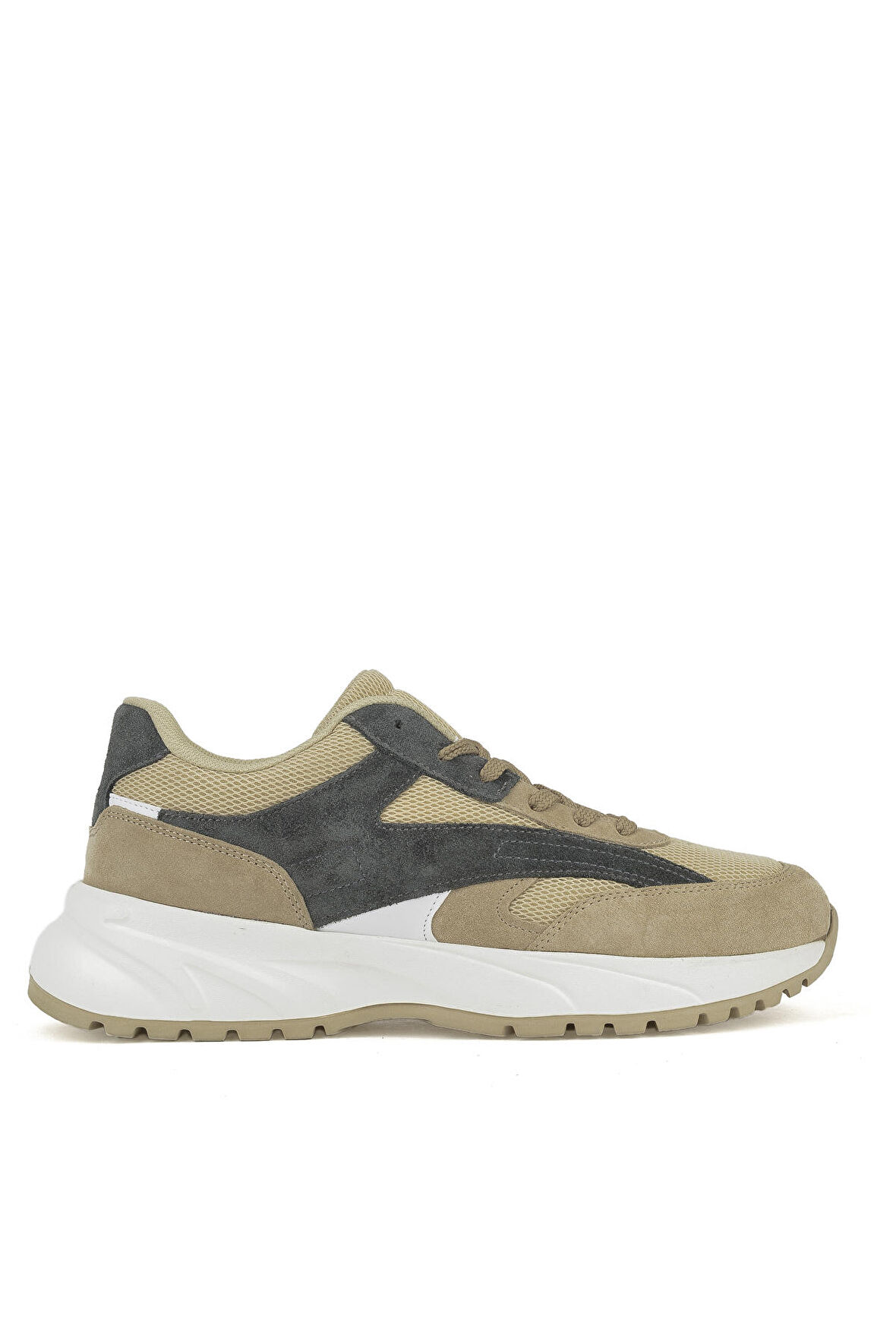 Ziya, Erkek Hakiki Deri Sneaker 14150Z0009 Bej