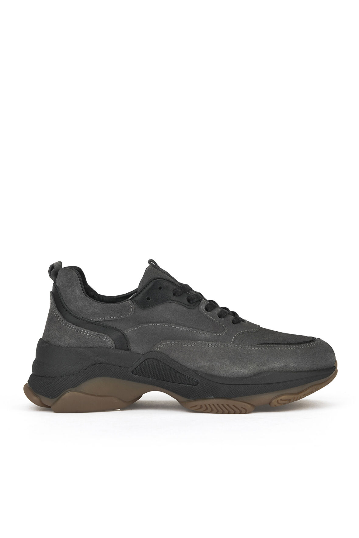Ziya, Kadın Hakiki Deri Sneaker 1431000Z3389 Antrasit
