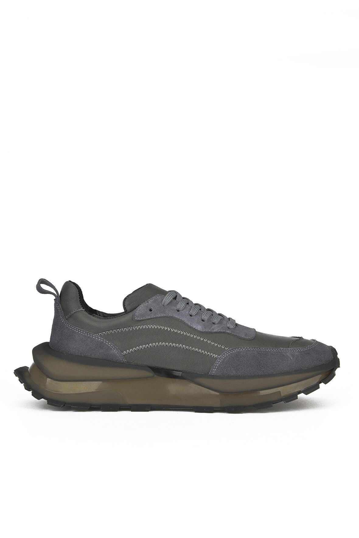 Ziya, Erkek Hakiki Deri Sneaker 1431042Z7015 Gri