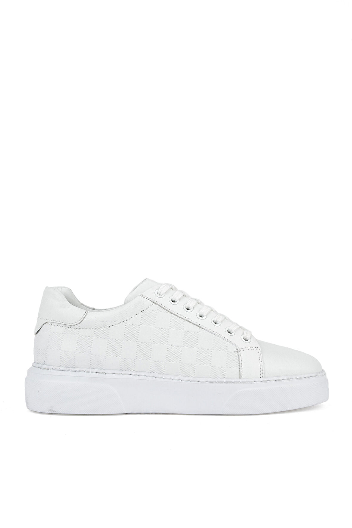 Ziya, Erkek Hakiki Deri Sneaker 1511026Z412 Beyaz