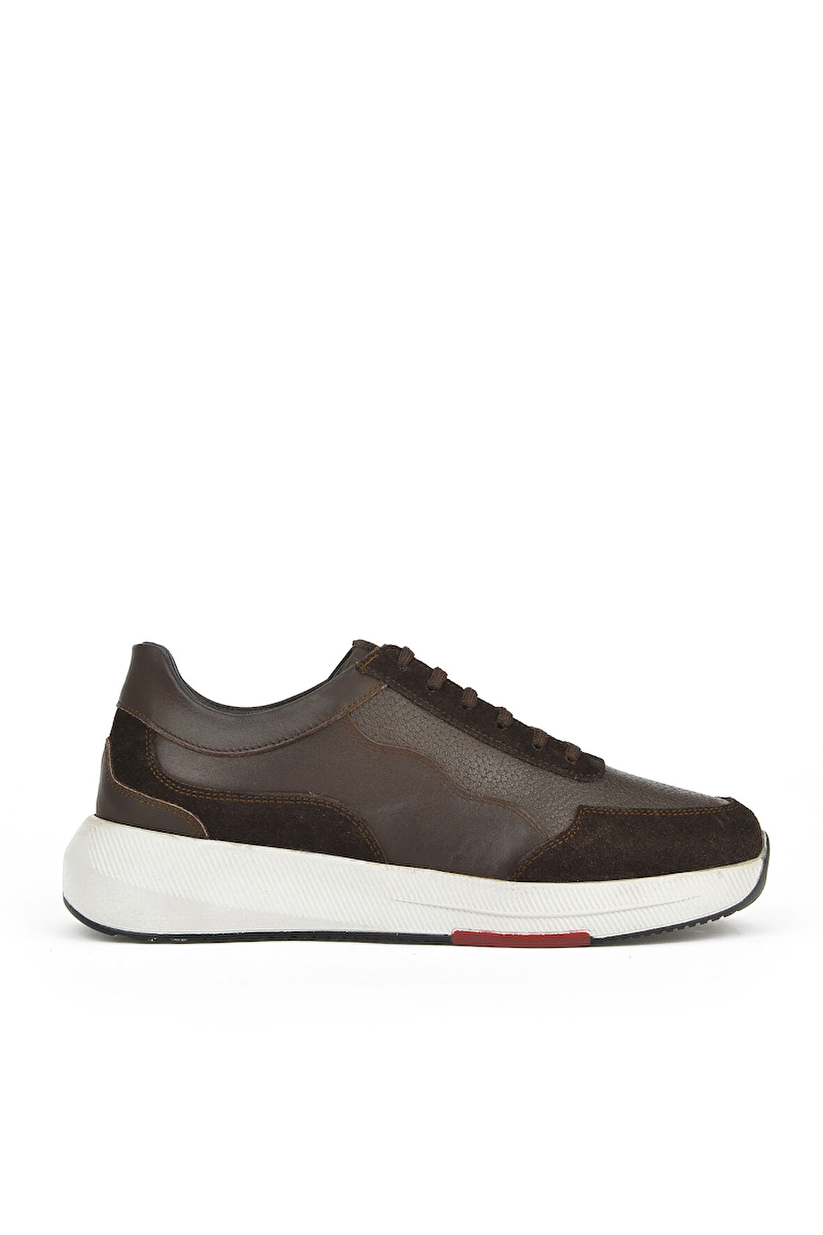 Ziya, Erkek Hakiki Deri Sneaker 151423Z520 Kahve