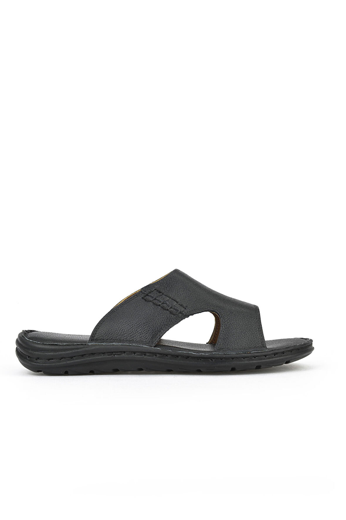 Ziya, Erkek Hakiki Deri Konfor Terlik 1511052Z0321 Siyah