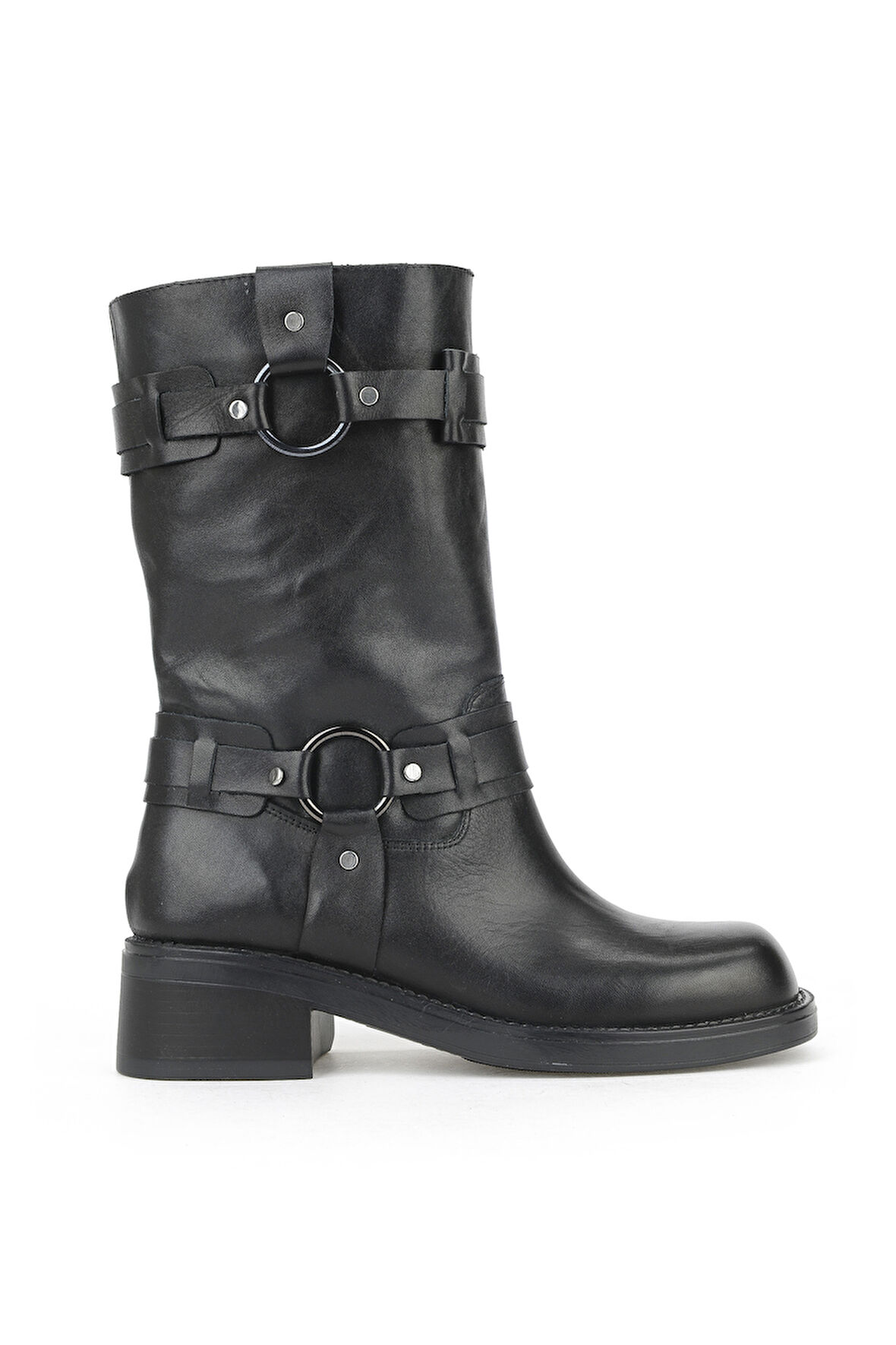 Ziya, Kadın Hakiki Deri Çizme 1531022Z7619 Siyah