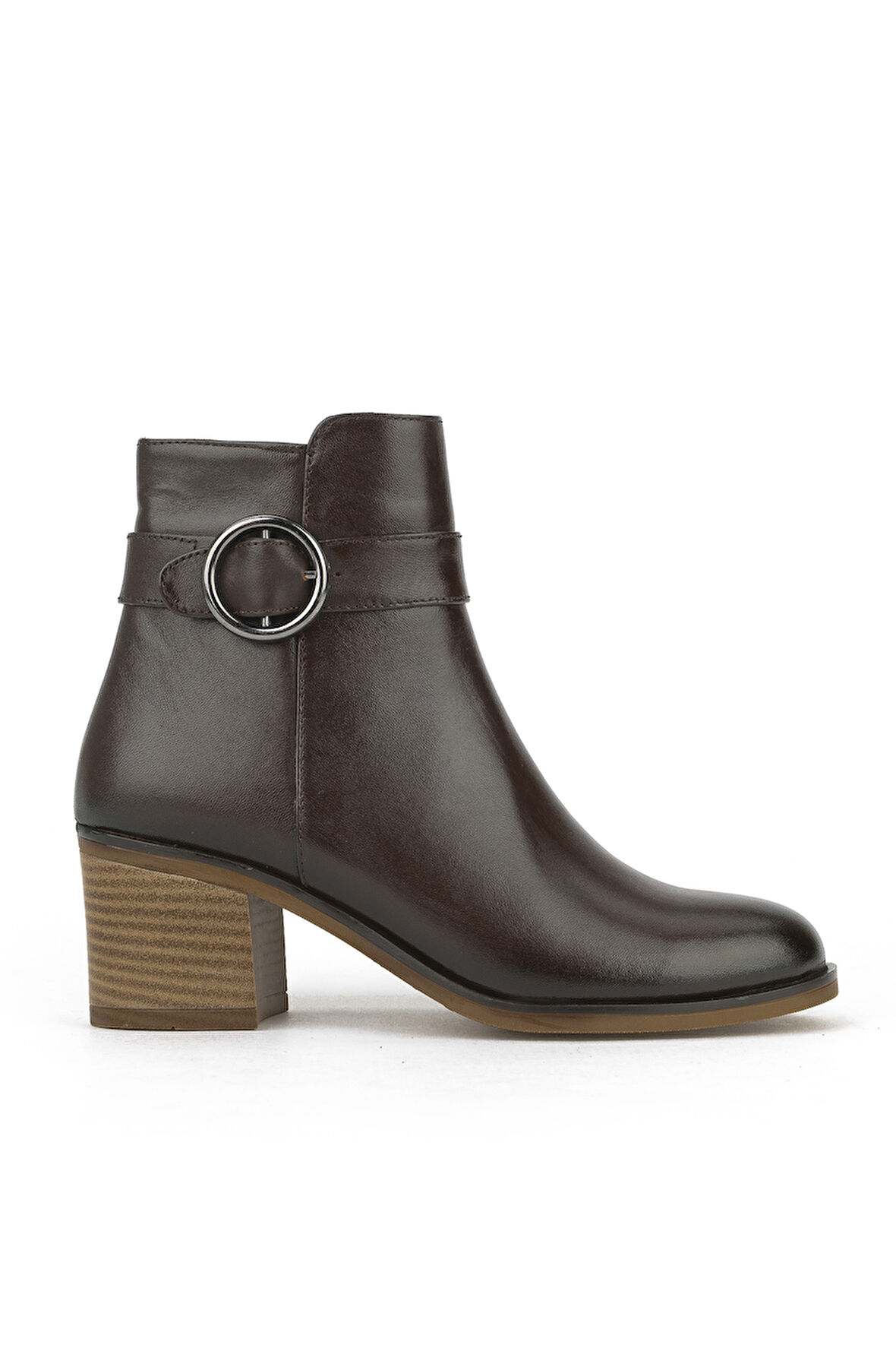 Ziya, Kadın Hakiki Deri Bot 1531020Z301 Kahve