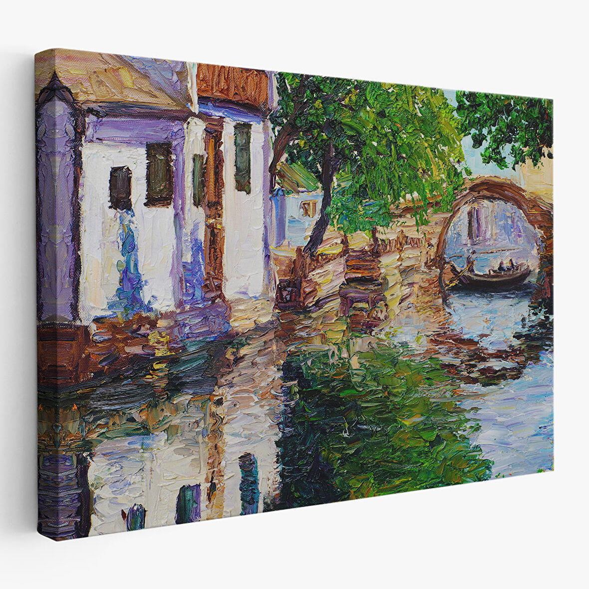 Yağlıboya Kanal Manzarası Dekoratif Kanvas Duvar Tablosu-3765