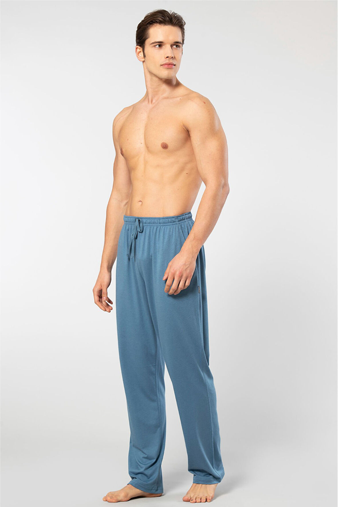 NazikEndam Cacharel Modal Pijama Tek Alt 2171/İndigo