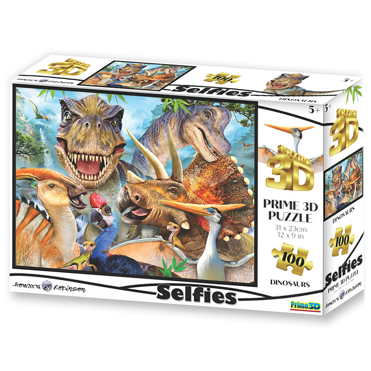 Prime 3D - Dinozor Selfie 100 Parça Puzzle 10602