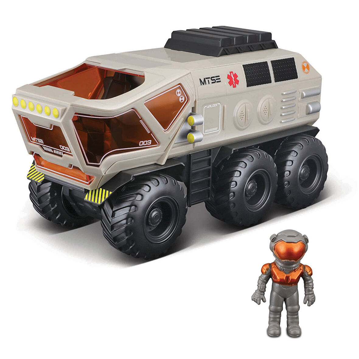 Space Explorers 6x6 Rover Sürtmeli Uzay Aracı ve Figür Bej