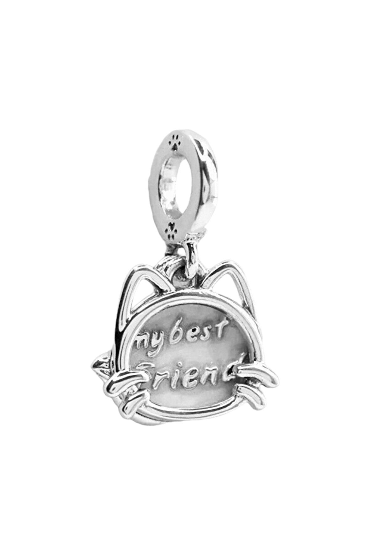 Kedim En İyi Arkadaşım Charm | 925 Ayar Gümüş