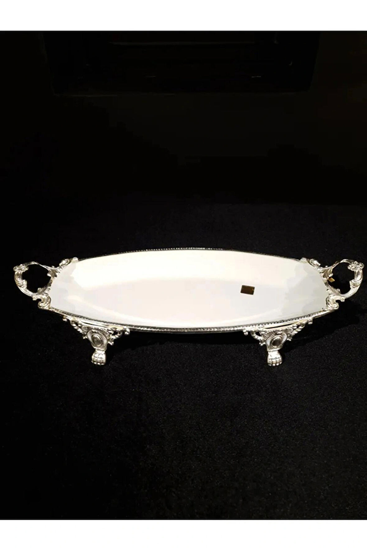 Limoges Paniz Sunum Tabağı Ayaklı 41 Cm Gümüş WHS148