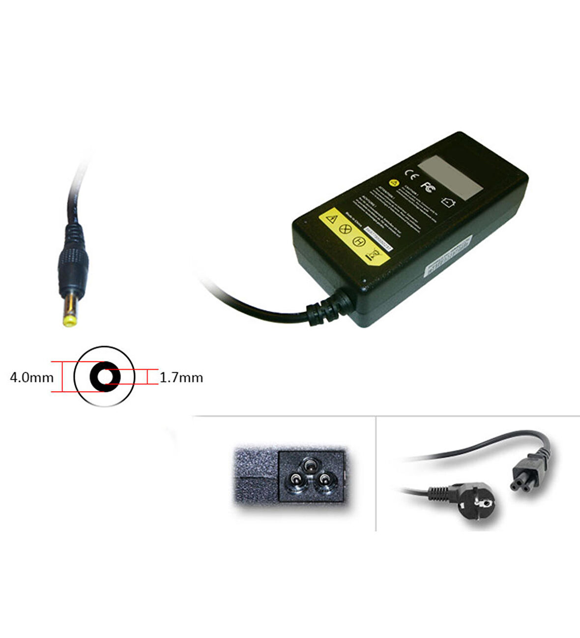 Grundig 19V 1.58A 4.0x1.7 mm Notebook Adaptör Laptop Şarj RETRO
