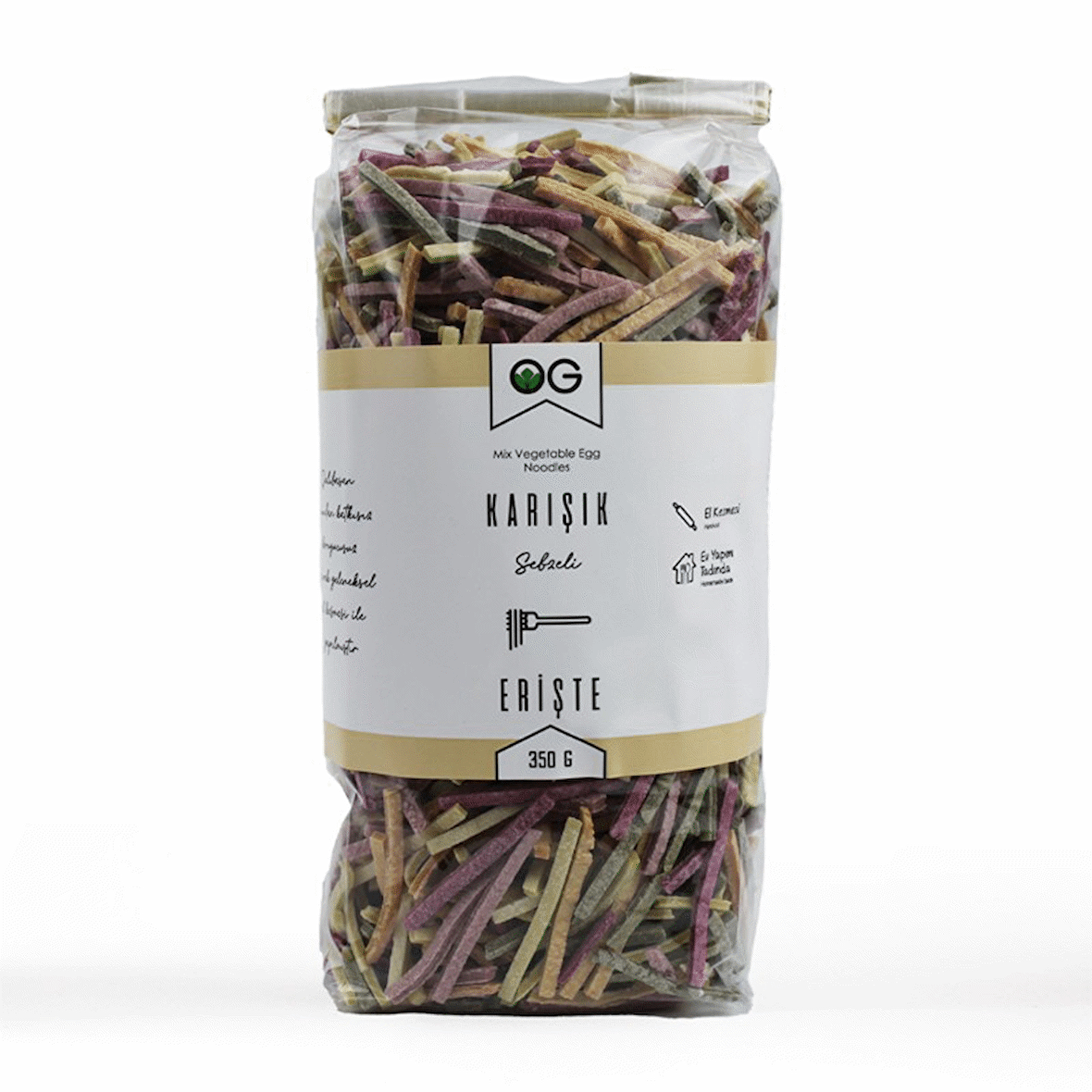 OG Natural Karışık Sebzeli Ev Eriştesi 350 gr