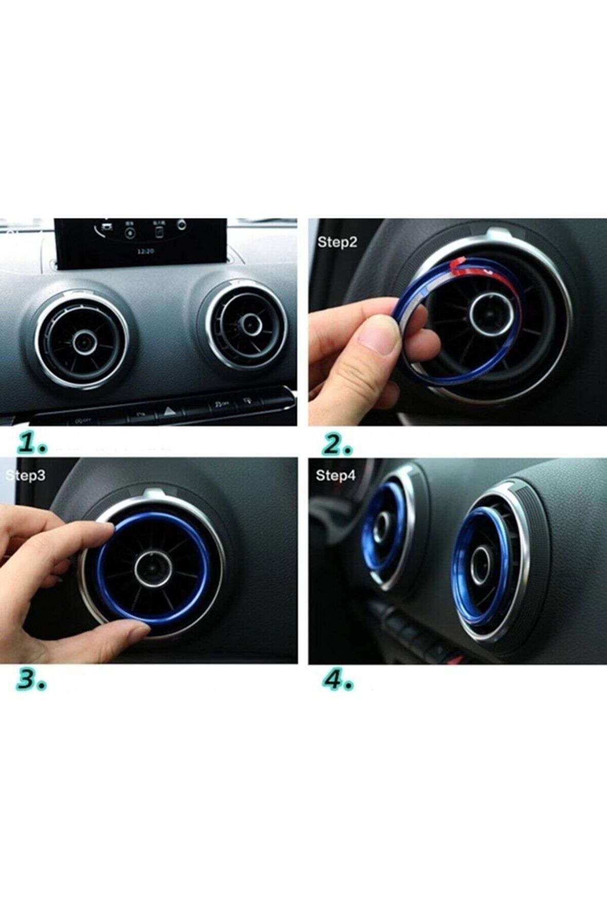 4 Parça Gri Audi A3 Havalandırma Çerçevesi A3 8v