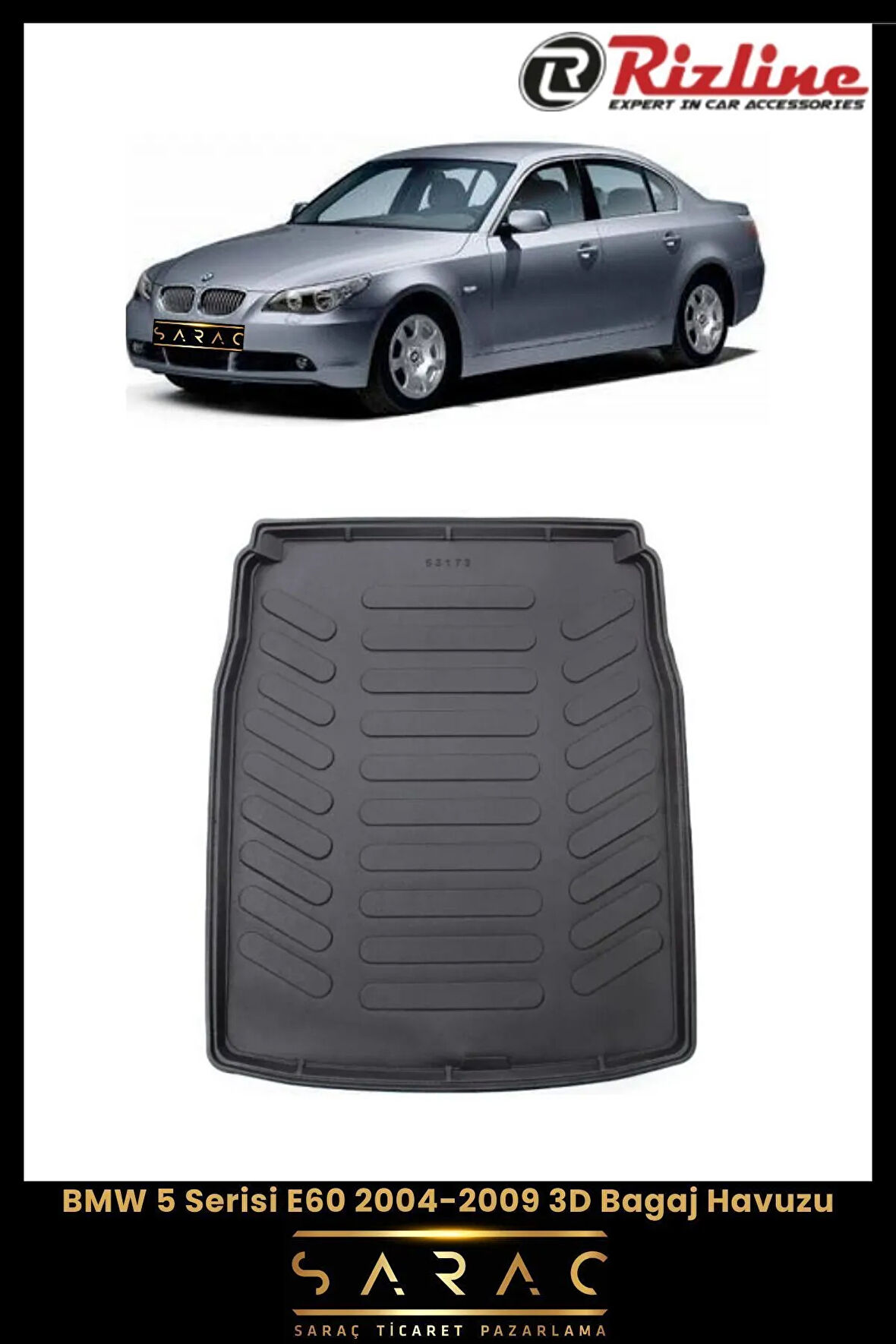 Rizline BMW 5 Serisi E60 2005 Model 3D Bagaj Havuzu
