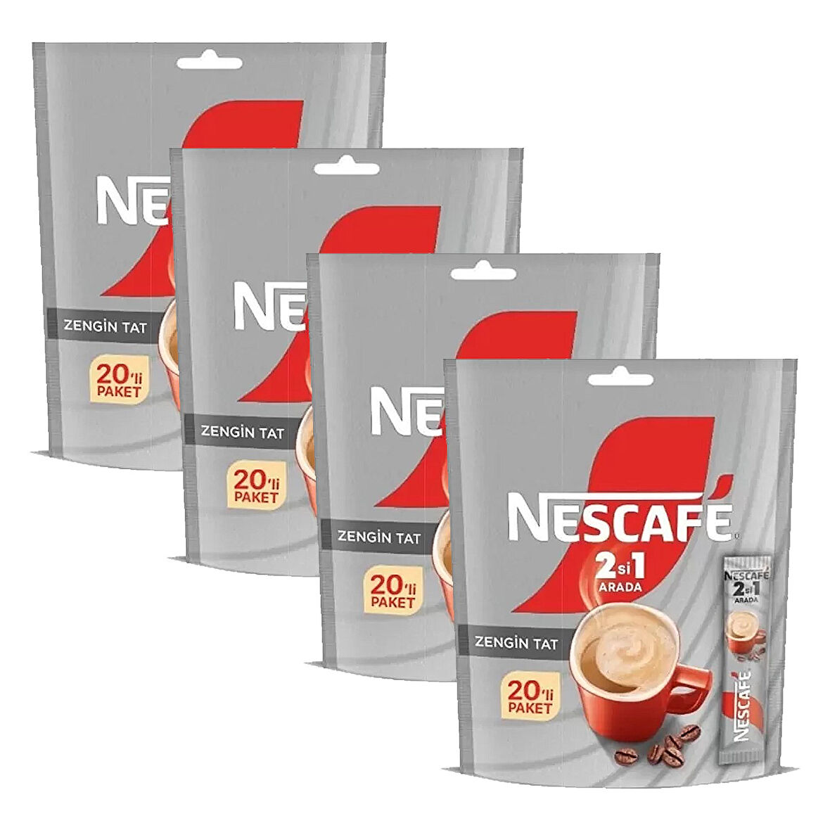 Nescafe 2 si 1 Arada 10 gr 20 li Paket x 4 Adet