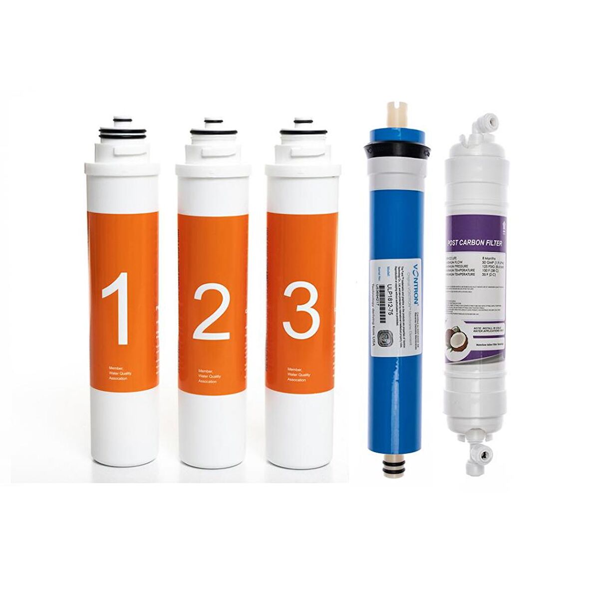 WATERLİFE UYUMLU TAK-ÇEVİR 5'Lİ FİLTRE SETİ, VONTRON MEMBRANLI