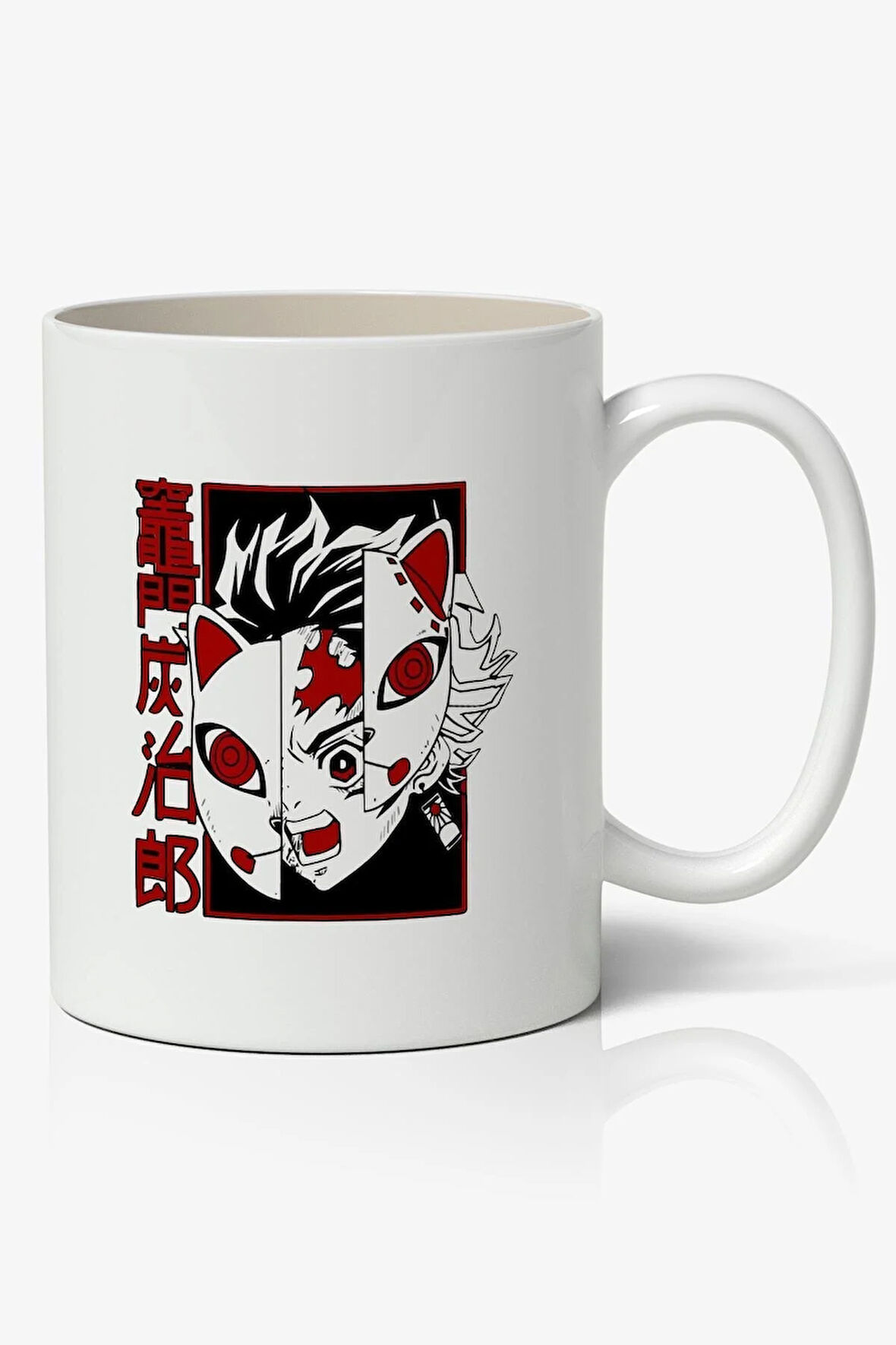 Demon Slayer İblis Keser Kişiye Özel Anime Temalı Beyaz Kupa Bardak Sevgiliye Arkadaşa Hediye