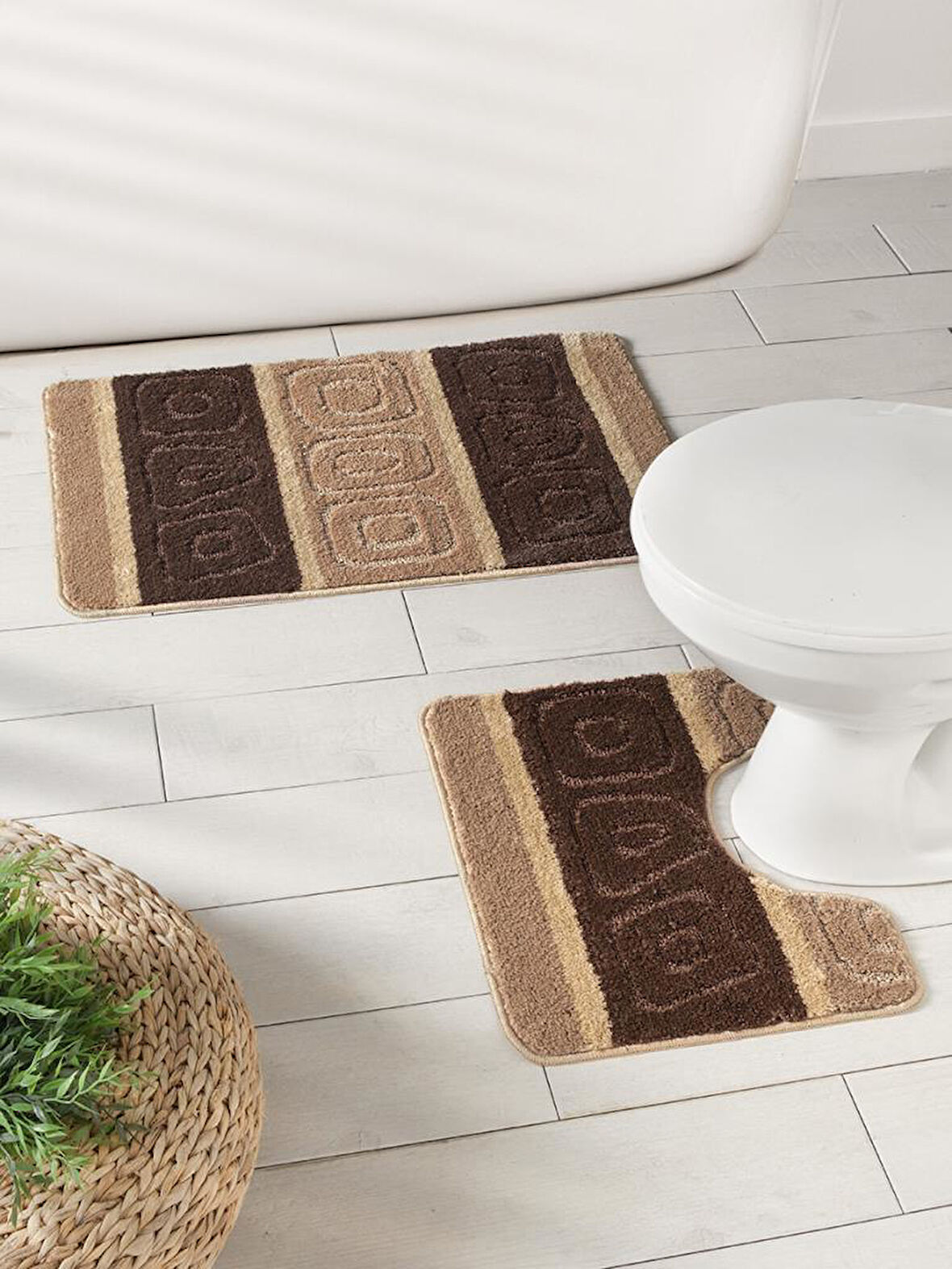 Banyo Paspası Silver Serenity U Tip 2’li Set