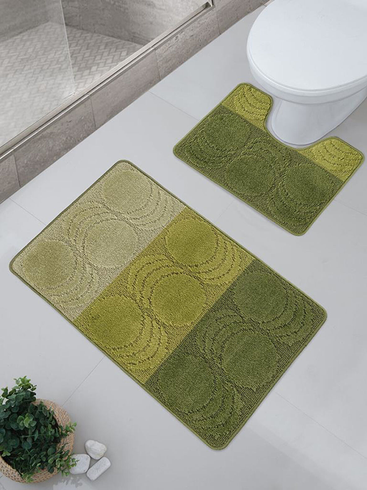 Banyo Paspası Silver Maldiv U Tip 2’li Set