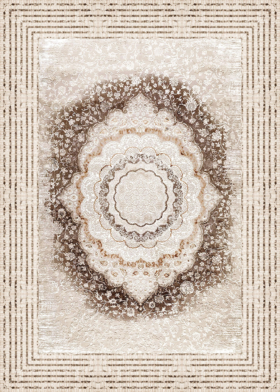 Pamuk Dokuma Taban Kaymaz Yıkanabilir Klasik Desenli  Salon Halısı Mutfak Halısı Koridor Halısı