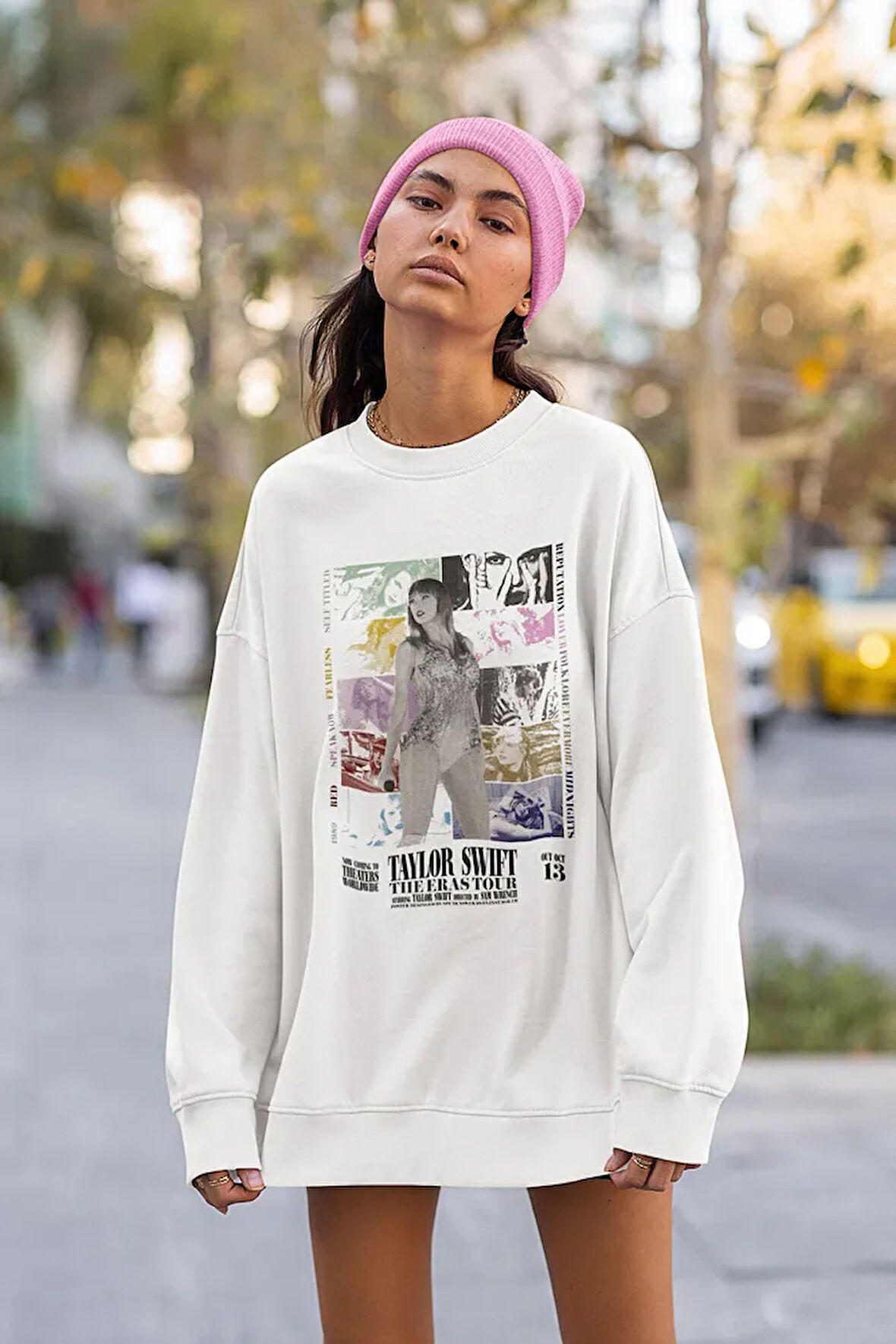 Taylor Swift The Eras Tour Baskılı Unisex Oversize Şarkıcı Sweatshirt