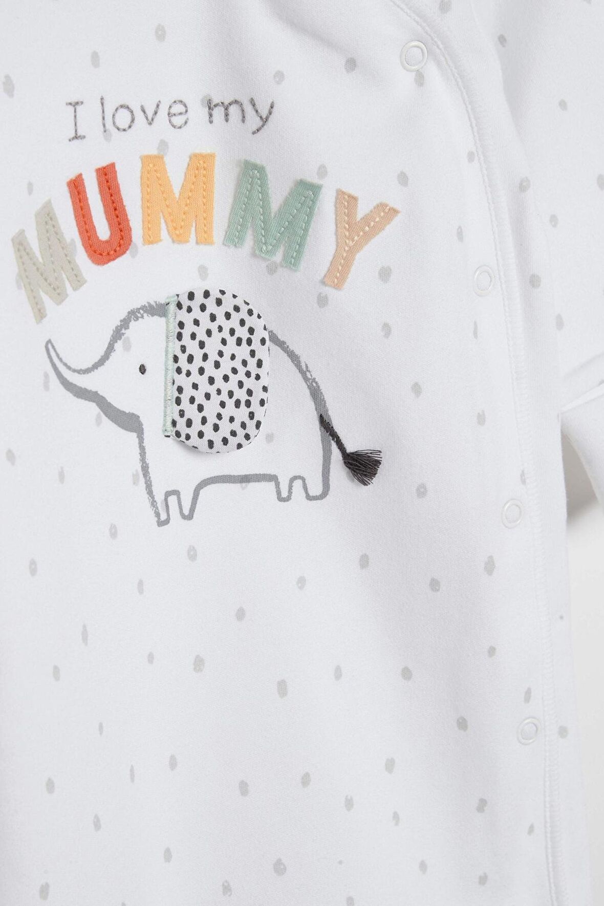 % 100 Pamuklu I Love Mummy Baskılı Tulum