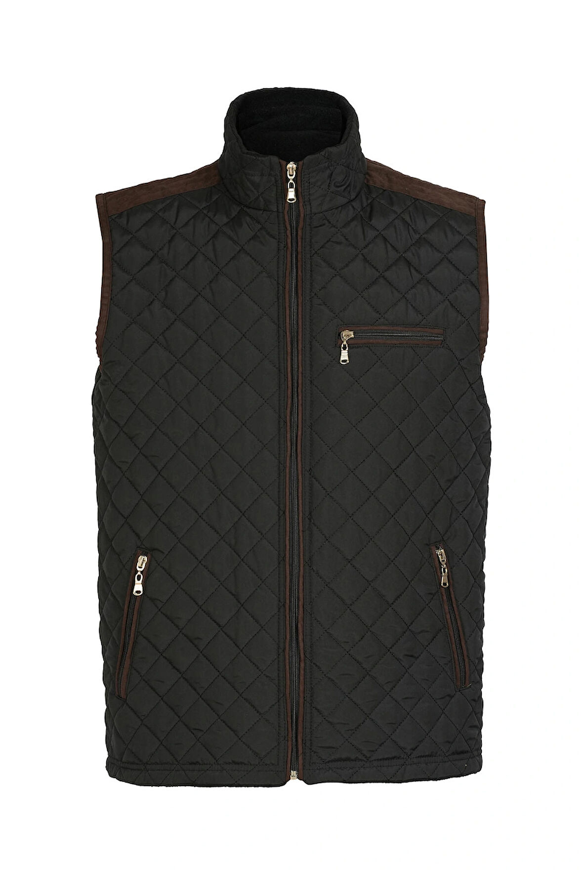 Siyah Biyeli Kapitone Yelek