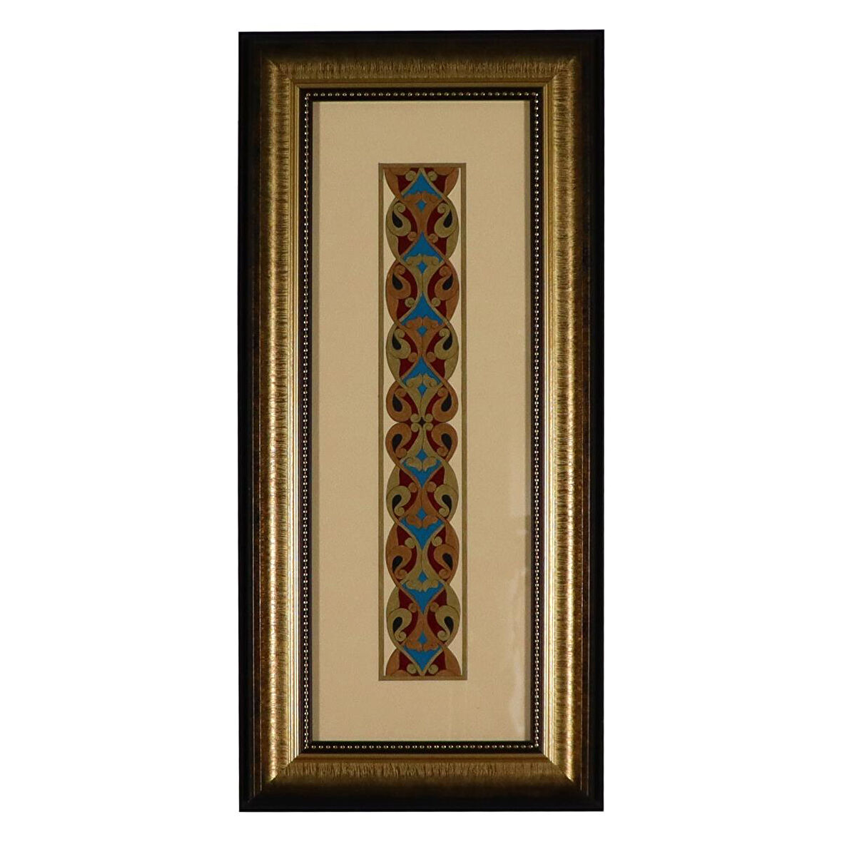 e38 EL İŞÇİLİĞİ TEZHİP TABLO  25 x 56 cm - 5947