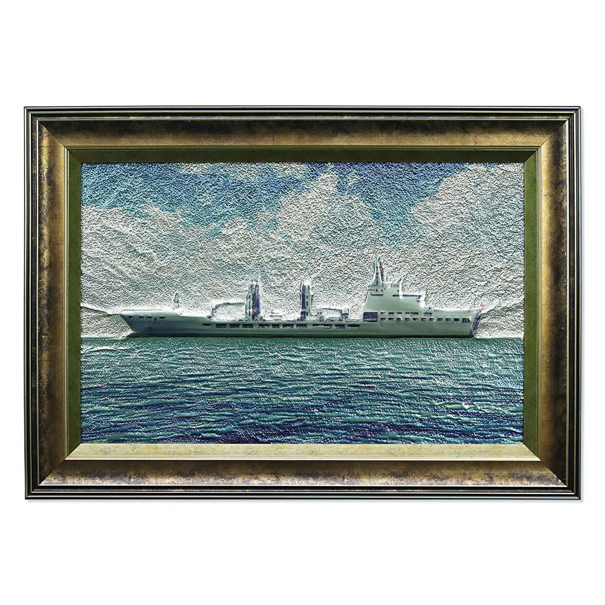 e38 EL İŞÇİLİĞİ ALİMİNYUM FOLYO KABARTMA TABLO DİMDEG 70x50 cm -6000