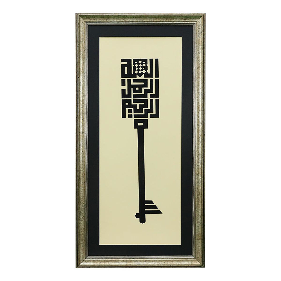 e38 EL İŞÇİLİĞİ BESMELE-İ ŞERİF HÜSN-İ HAT TABLO 52 x 104 cm - 6058