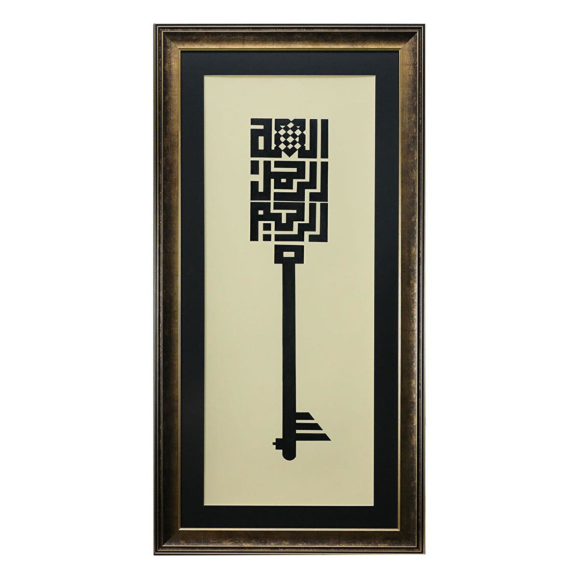 e38 EL İŞÇİLİĞİ BESMELE-İ ŞERİF HÜSN-İ HAT TABLO 52 x 104 cm - 6062