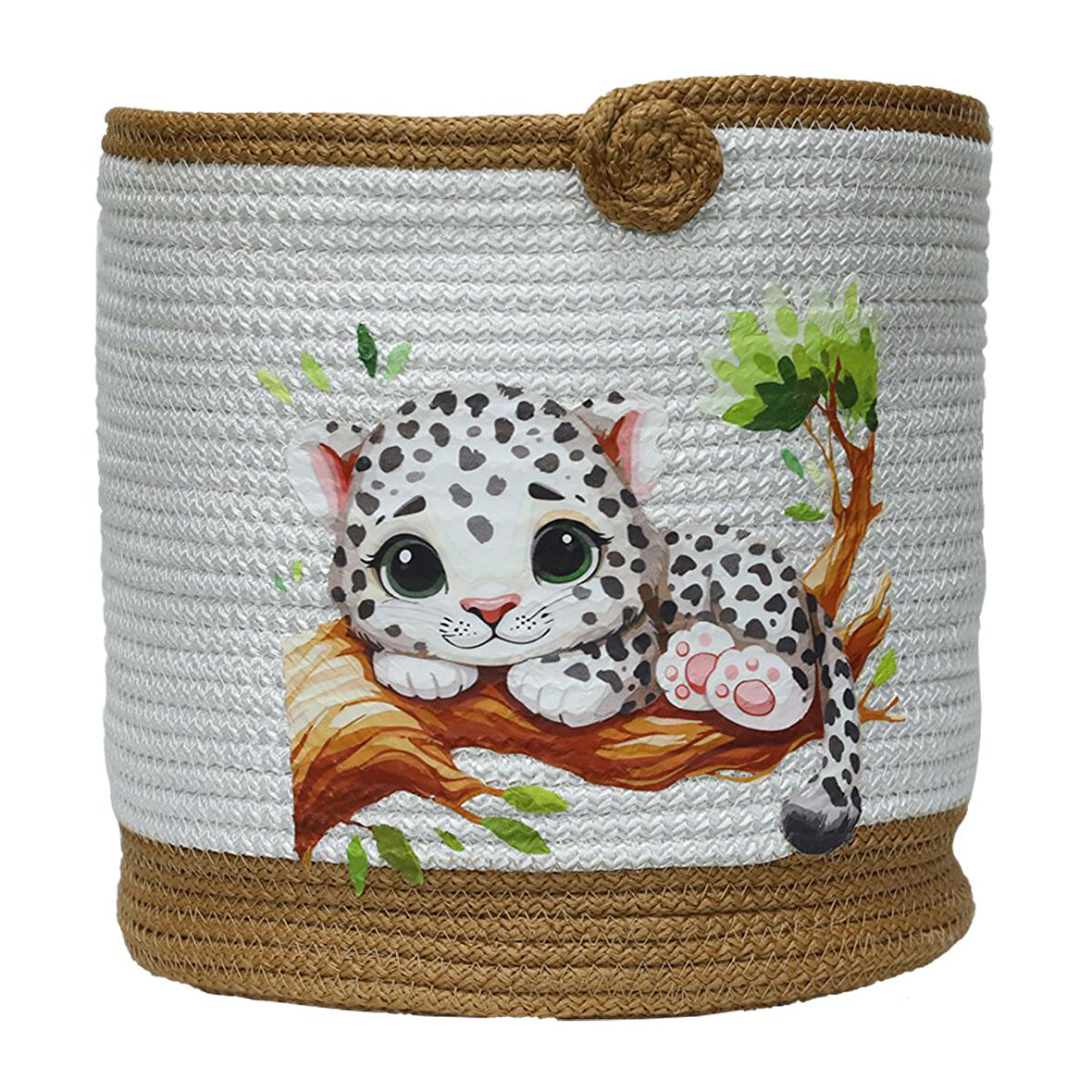 e38 EL İŞÇİLİĞİ HASIR JÜT İP SEPET 29*26 cm - 6144