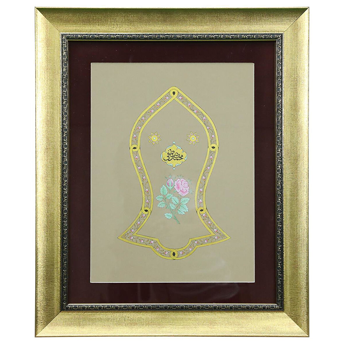 e38 EL İŞÇİLİĞİ TEZHİP TABLO 55x45 CM - 6320