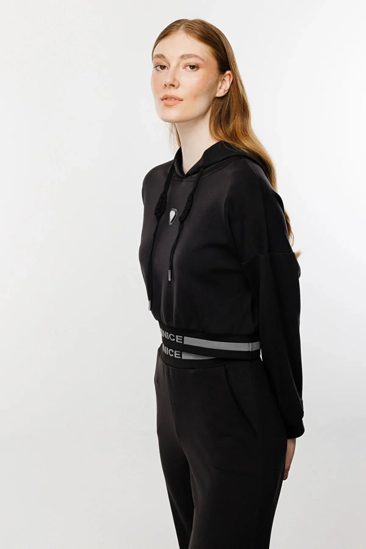 On Fashion SIFIR YAKA CROP EŞOFMAN ÜST