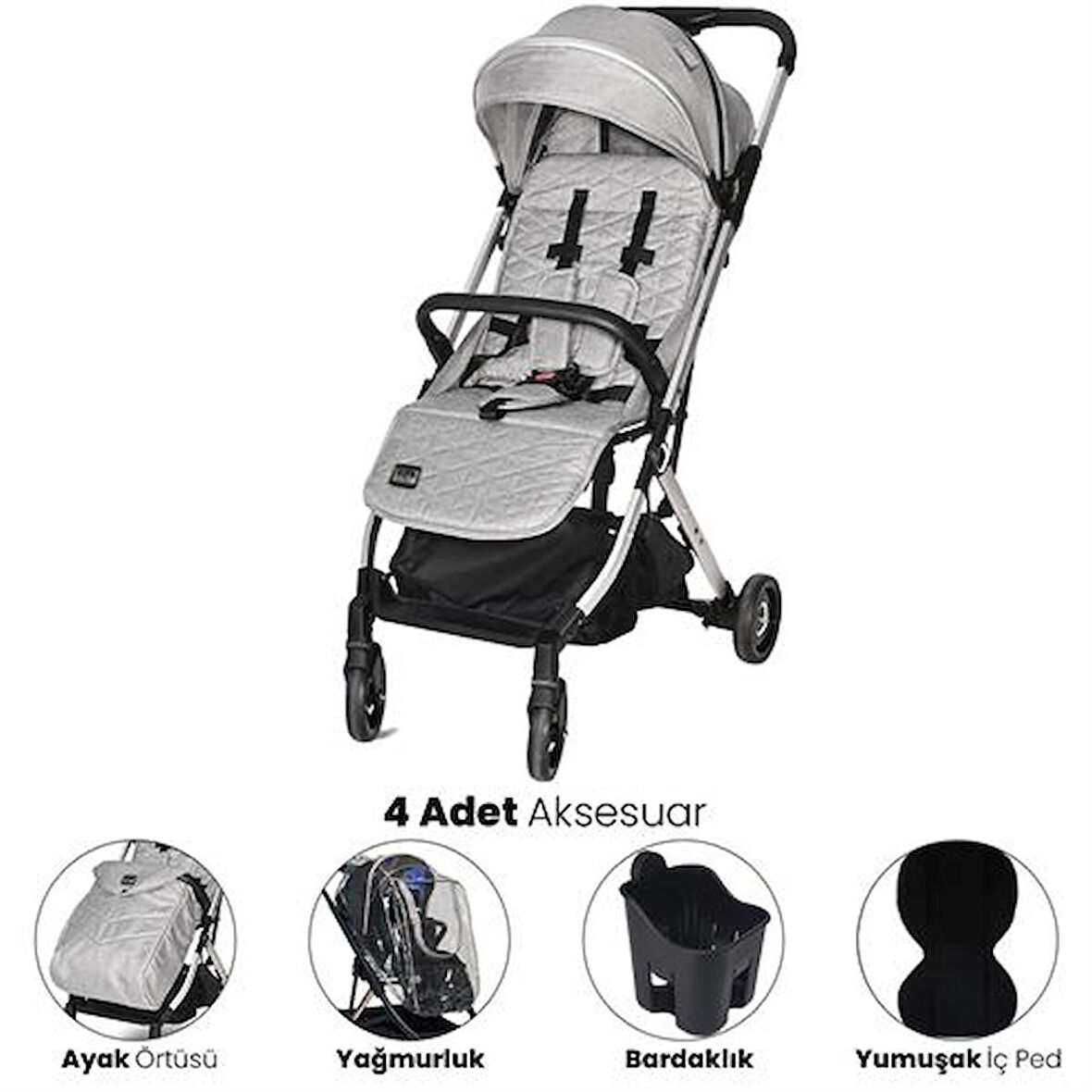 Lorelli Myla Kabin Boy Bebek Arabası - Grey