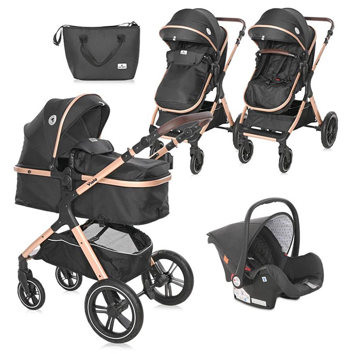 Lorelli Viola Travel Sistem Bebek Arabası - Black Diamonds