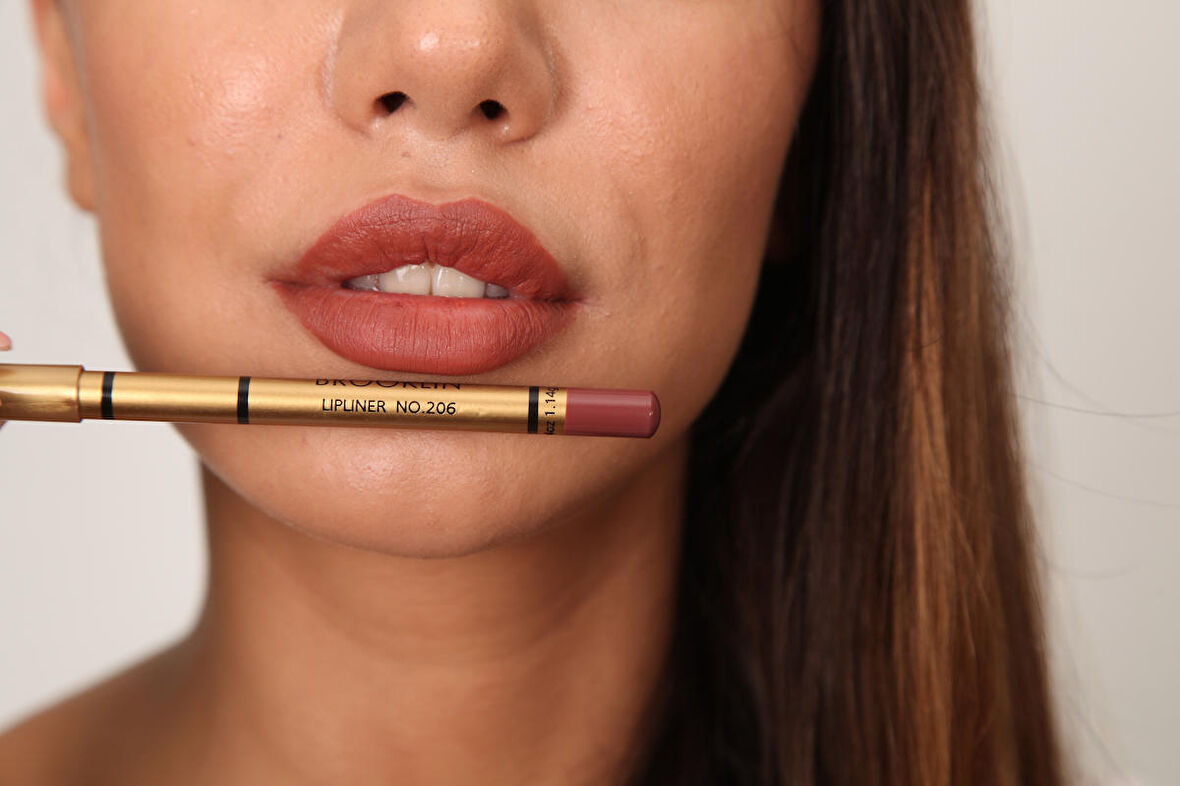 BROOKLIN Dudak Kalemi - Lipliner No: 206 (Pembe Kahverengi)