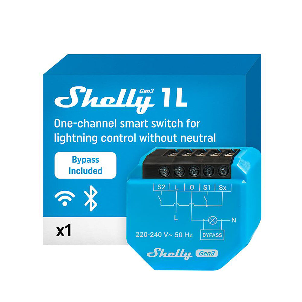 Shelly 1L Gen3 Nötrsüz Akıllı Röle