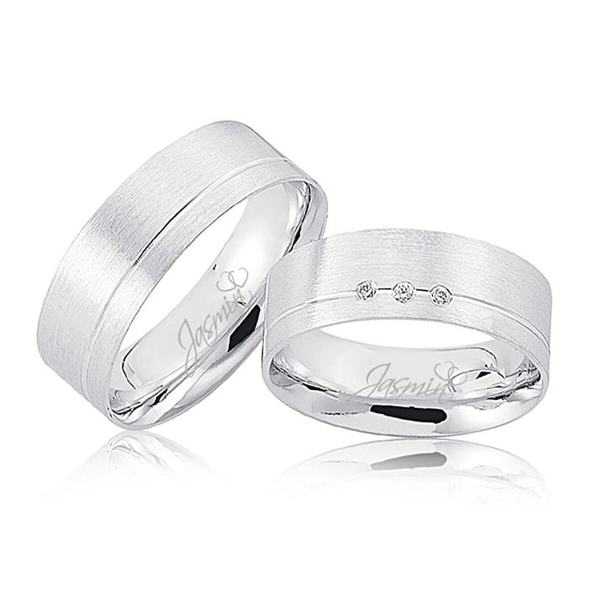 Beyaz Altın Alyans 3806-2