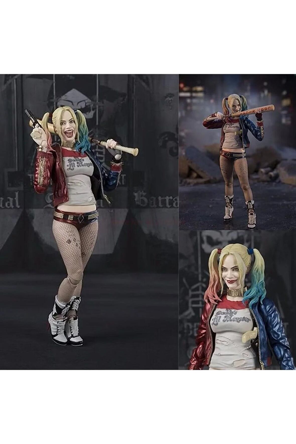 Harley Quinn Aksiyon Figür 3 Kafalı 15 Cm