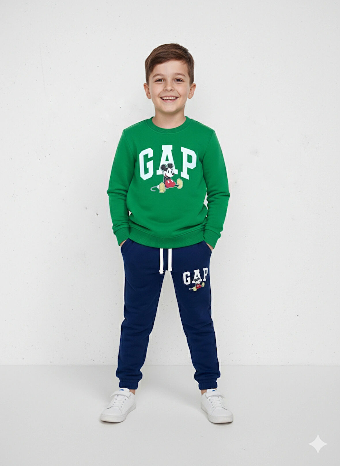 3 İplik Çocuk Eşofman Takımı Siyah Gri Kombin