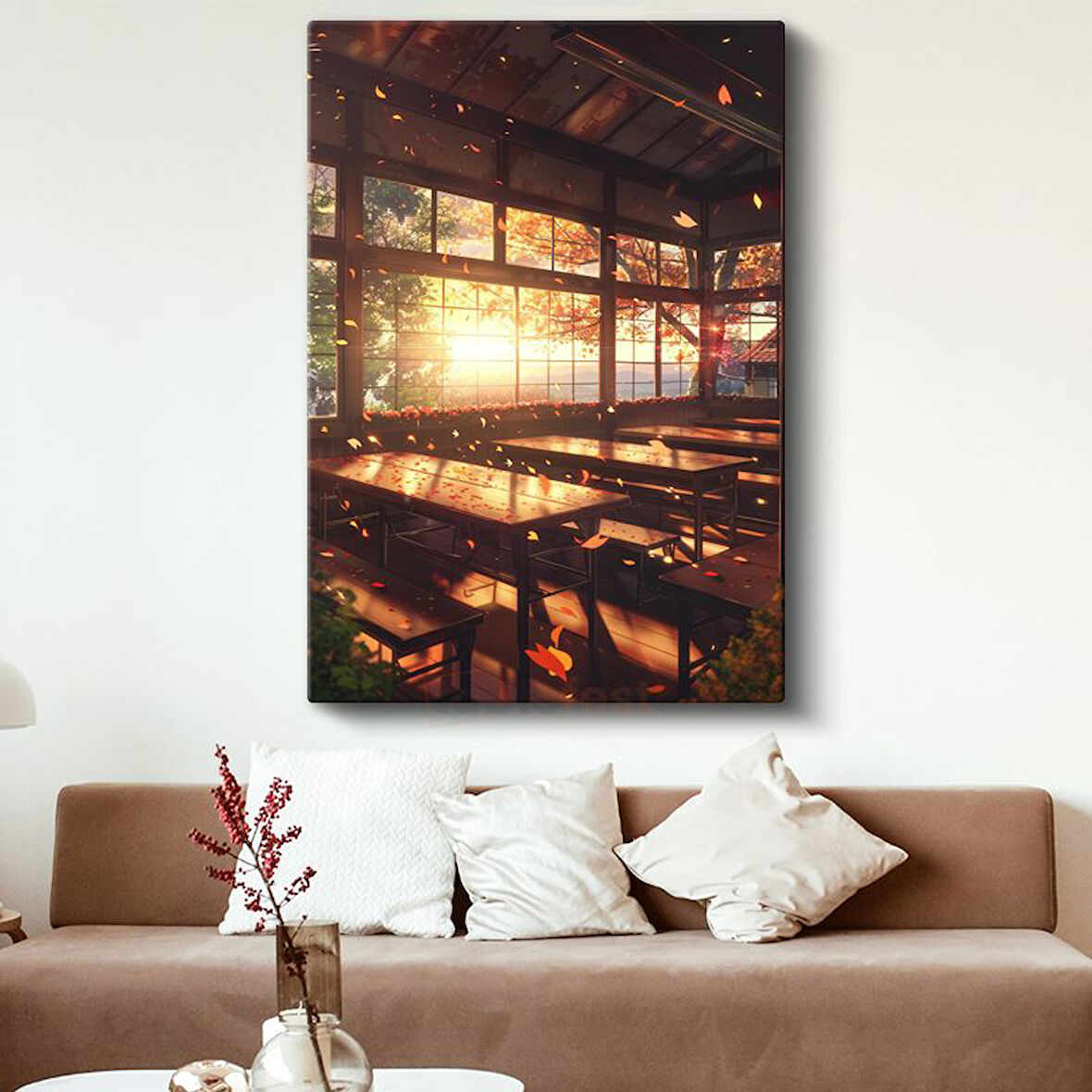 Sonbahar Sınıfı - Altın Yapraklar Anime Kanvas Tablo