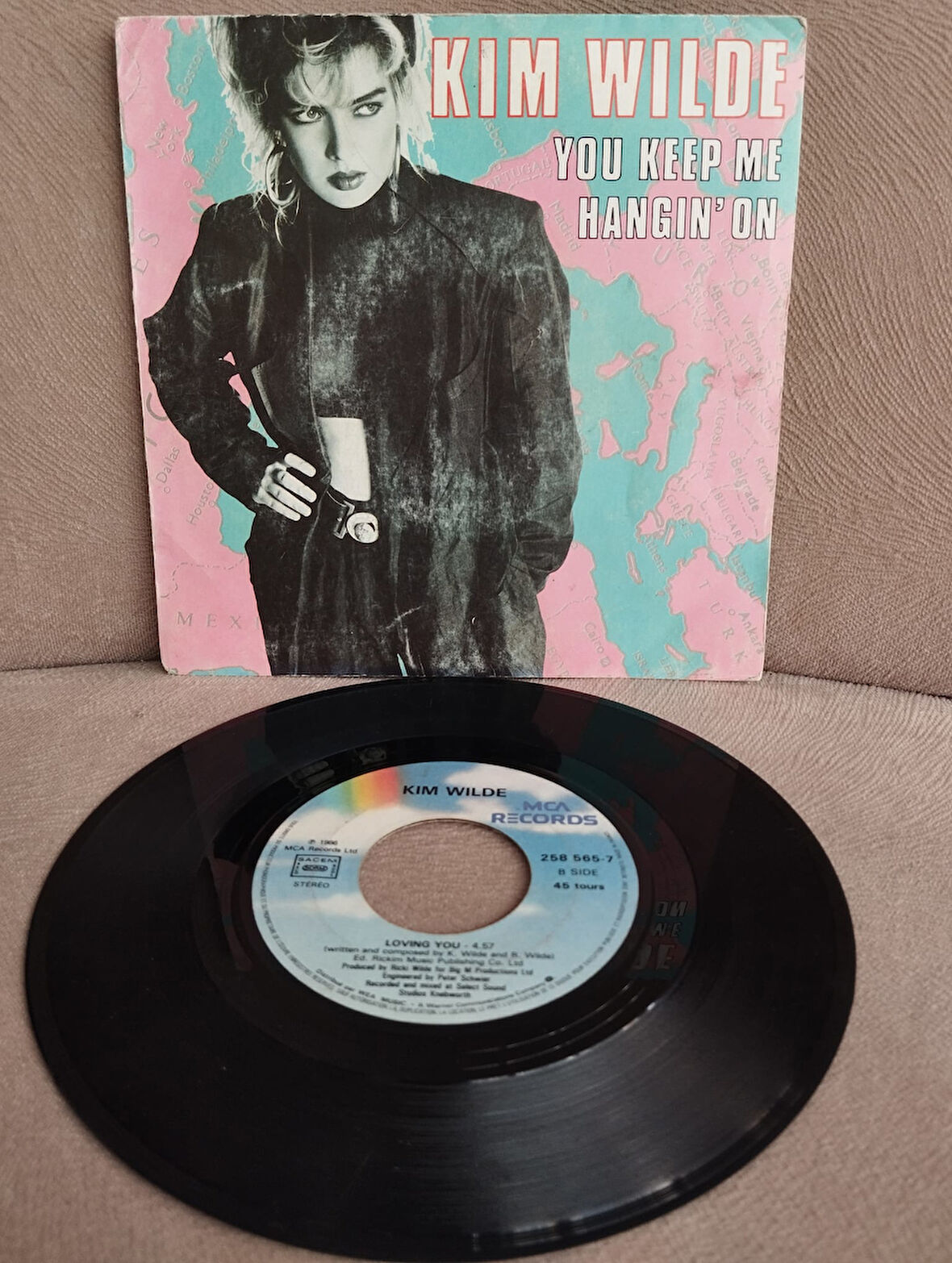 Kim Wilde – You Keep Me Hangin’ On - 1986  Fransa Basım 45 Lik Plak